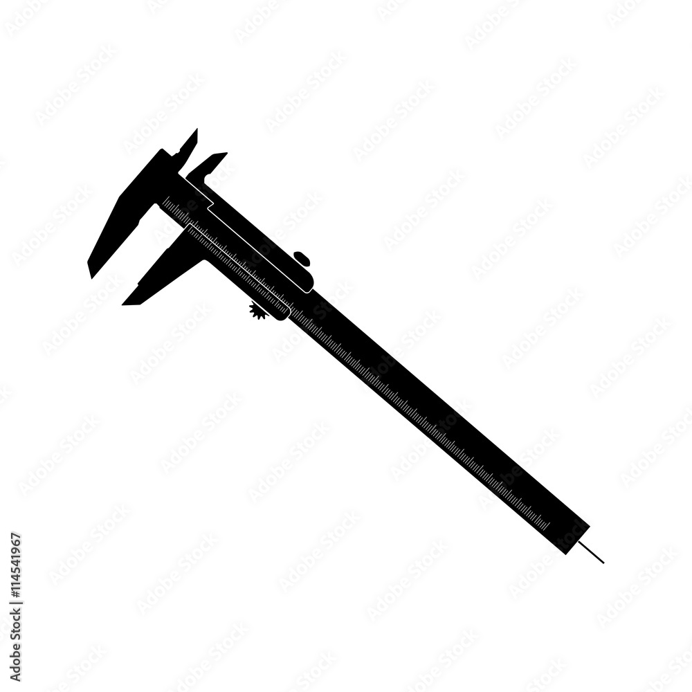 Calipers vector. Black icon on white background. Calipers vector. Black icon on white background.