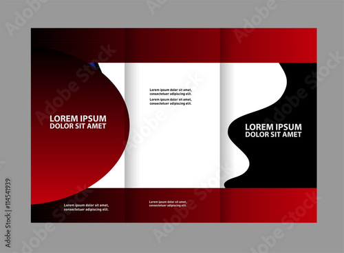 Fototapeta Naklejka Na Ścianę i Meble -  brochure design template vector tri-fold geometric abstract
