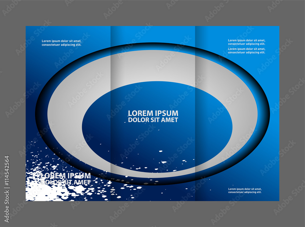 Fototapeta premium brochure design template vector trifold abstract 