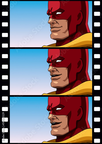 Superhero Talk / 3 frames of superhero talking. You can use them to animate the hero, or use each frame as separate illustration. 