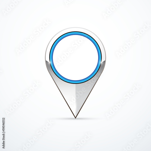 Vector metal map pin