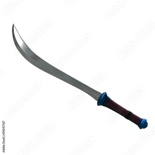 isolated sabre weapon 3d illustration