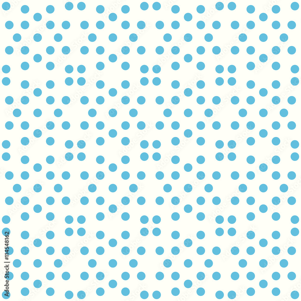 Seamless pattern with chaotic polka dots. Abstract repeated circles background.