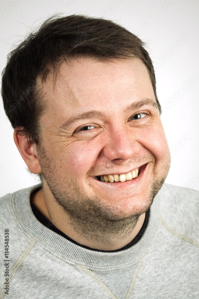 Obraz premium Man on a gray background