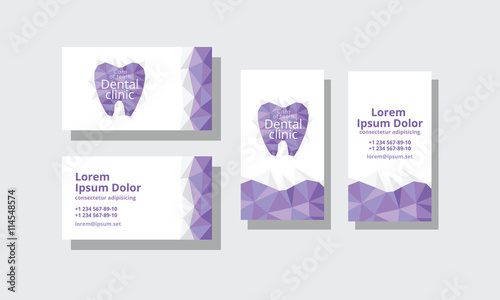 Set of business cards for dentistry