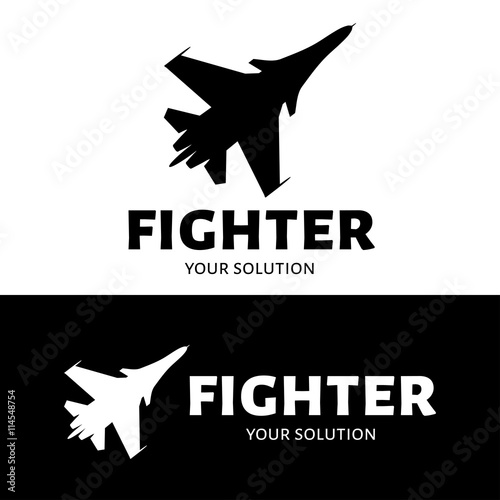 Vector logo fighter. Brand's logo in the form of a fighter