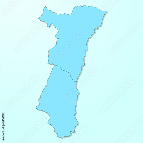 Alsace blue map on degraded background vector