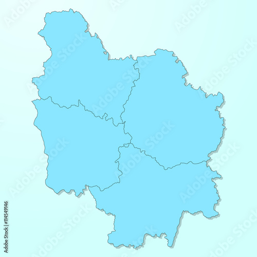 Bourgogne blue map on degraded background vector