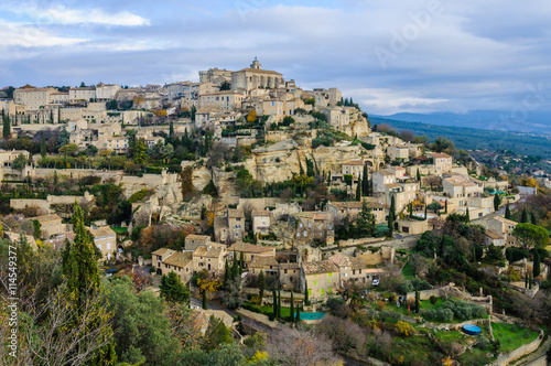 Panoramic view of Gordes, Provence, France