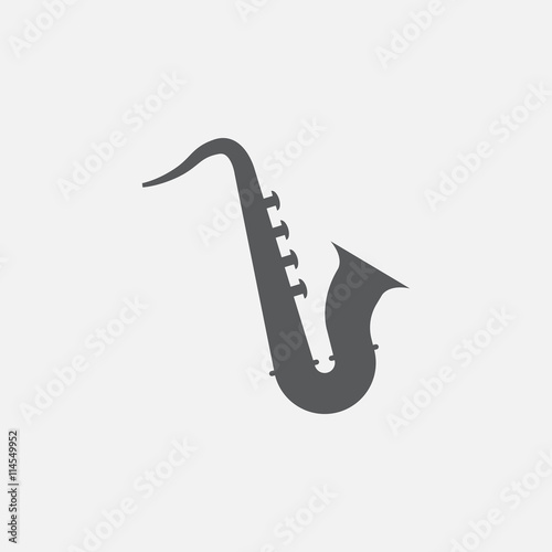Saxophone icon, vector illustration