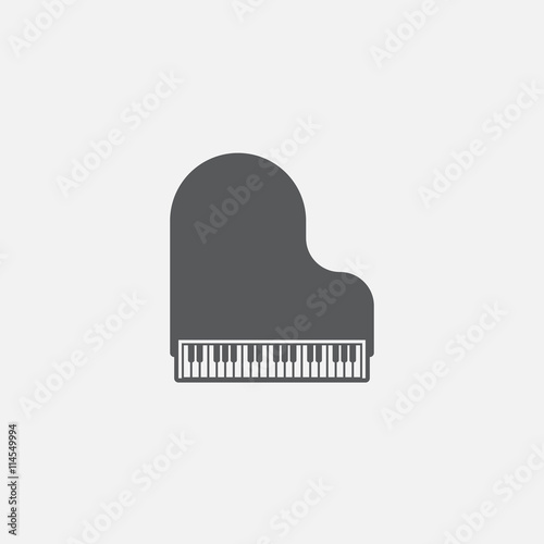 grand piano icon, vector illustration