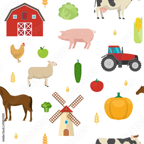 Agriculture Seamless Pattern © ivan mogilevchik