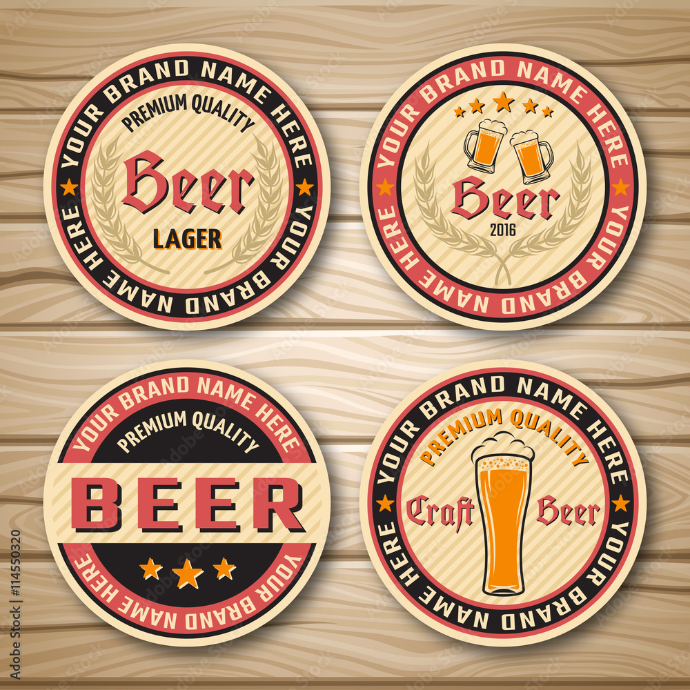 Obraz premium Beer Label Or Emblem Set