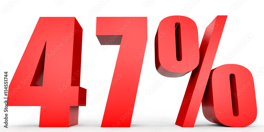 Discount 47 percent off. 3D illustration. Discount 47 percent off. 3D illustration.