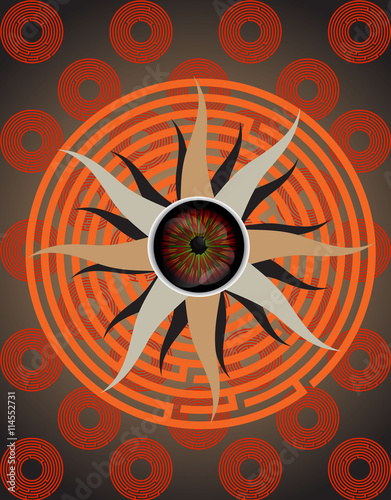 the human eye in the maze, find a way out of a difficult situation