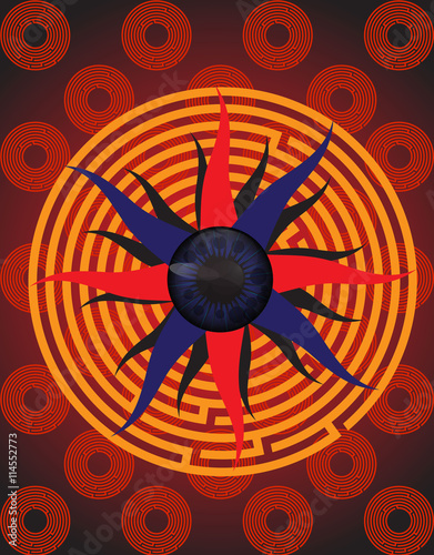 the human eye in the maze, find a way out of a difficult situation