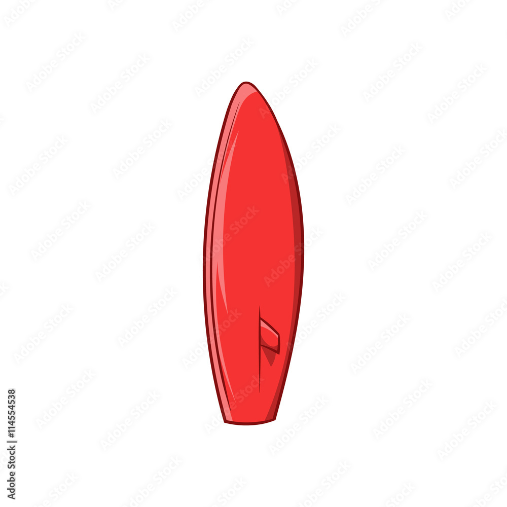 Surfboard icon, cartoon style Surfboard icon, cartoon style