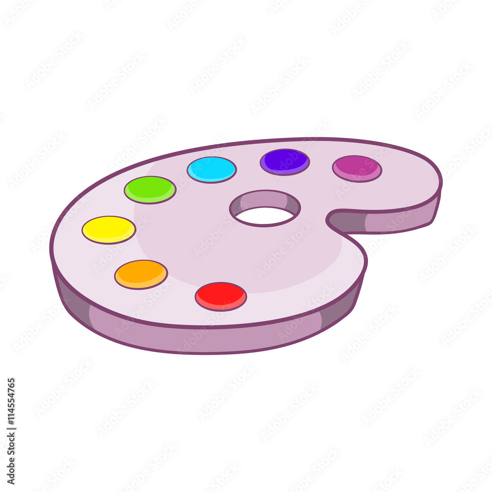 Palette of colors icon, cartoon style Palette of colors icon, cartoon style