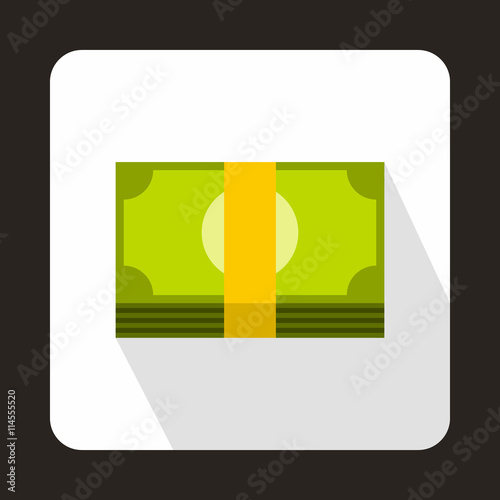 Swiss Franc banknote icon, flat style photo