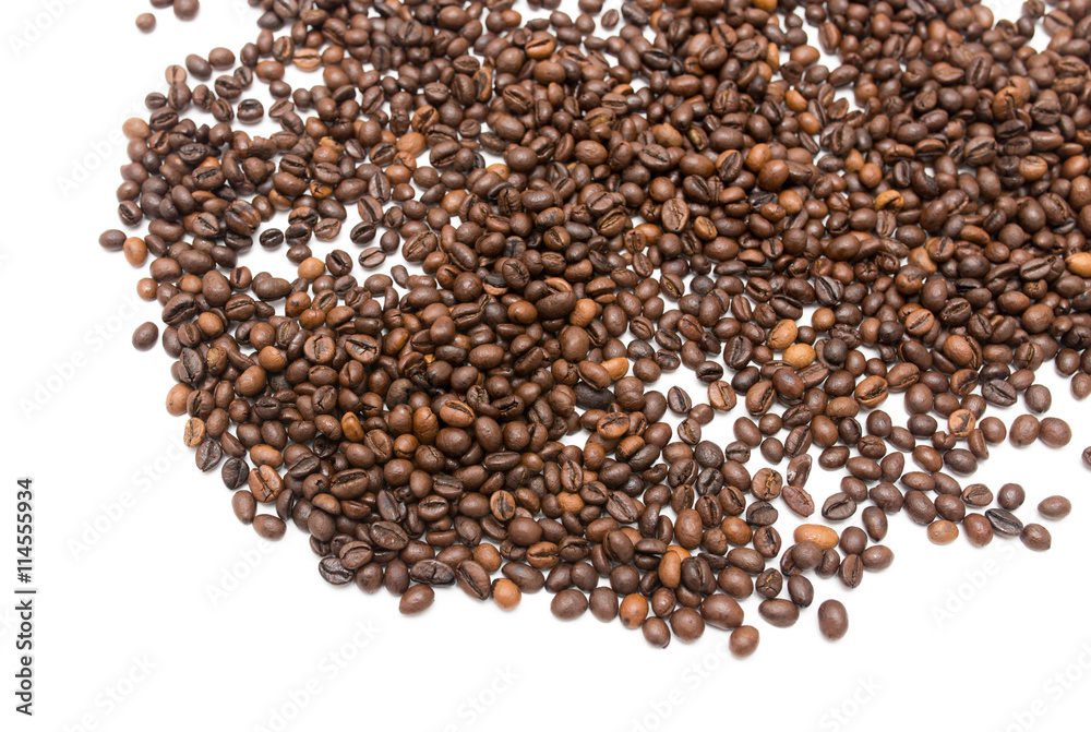 coffee beans on a white background coffee beans on a white background