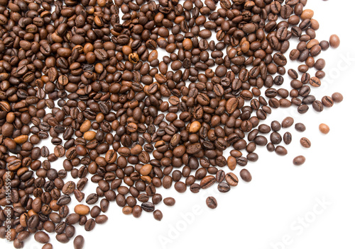 coffee beans on a white background © schankz