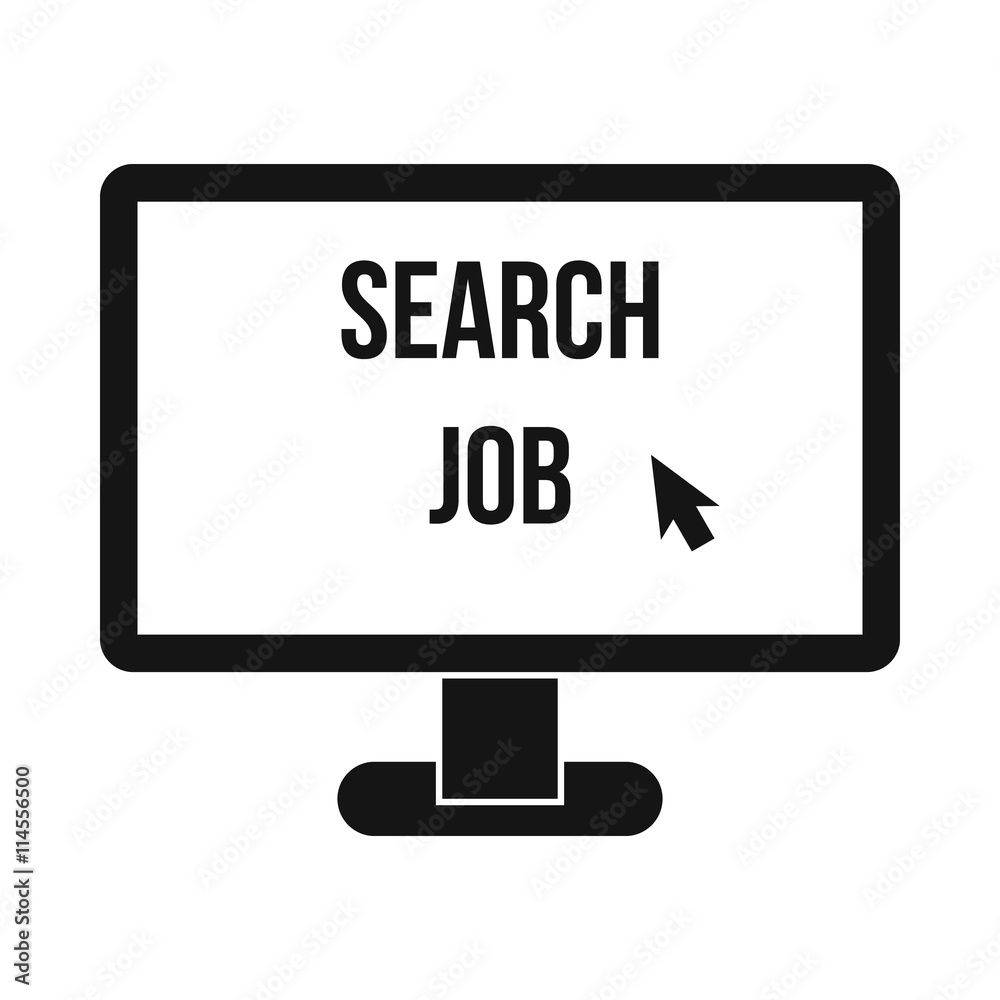 Search Job icon, simple style Search Job icon, simple style