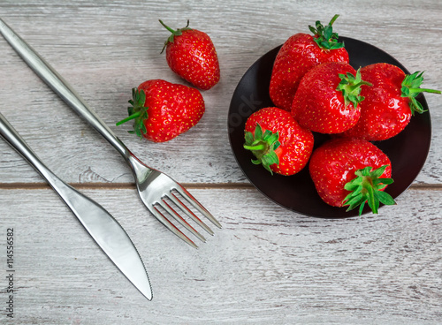 fresh red strawberries