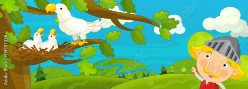 Cartoon scene - background for different usage - for game or book - illustration for children