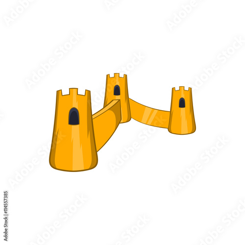 Great Wall of China icon, cartoon style