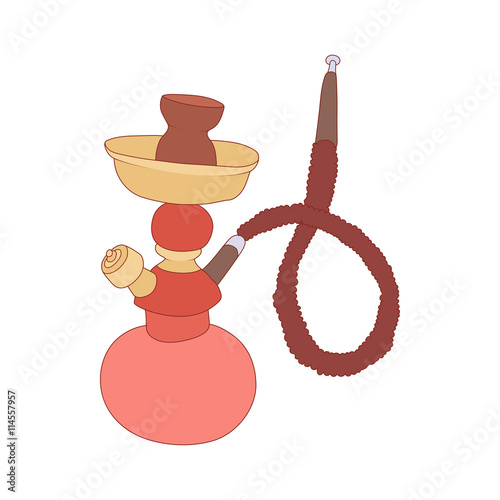 Hookah icon in cartoon style