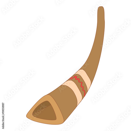 Hunting horns icon, cartoon style