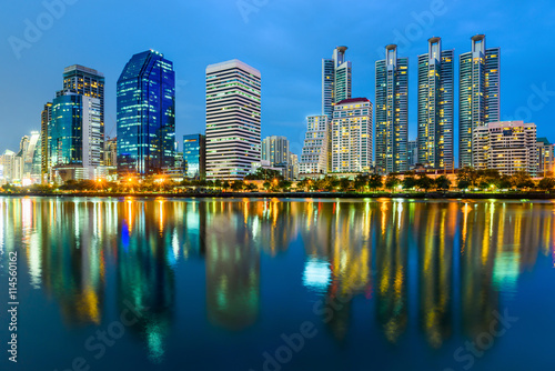 Bangkok city downtown at night, Bangkok,Thailand