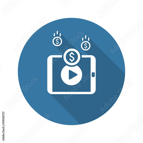 Free Download Traffic Monetization Icon. Business Concept. Flat Design. - GFXLoad