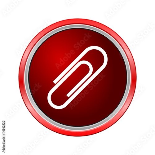 Free Download Paper clip icon, Internet button on white background - GFXLoad