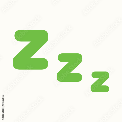 zzz sleeping night sign icon