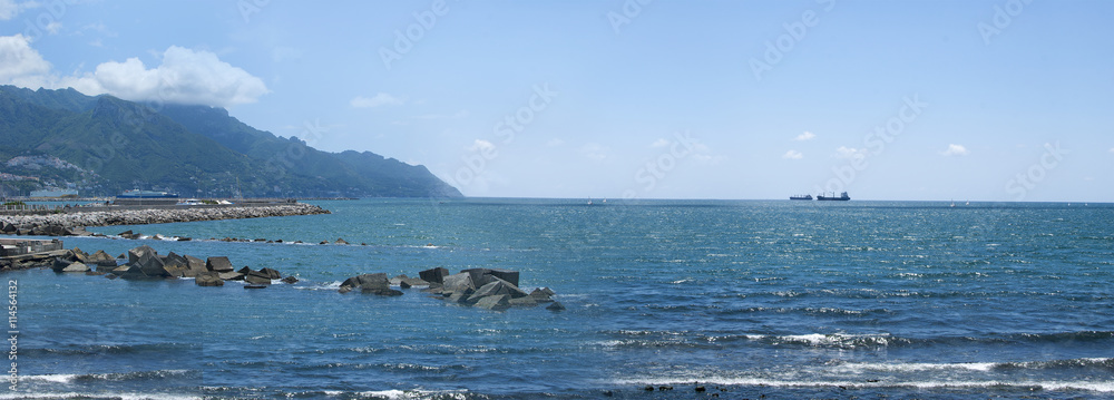 Particular landscape Amalfi coast from Salerno