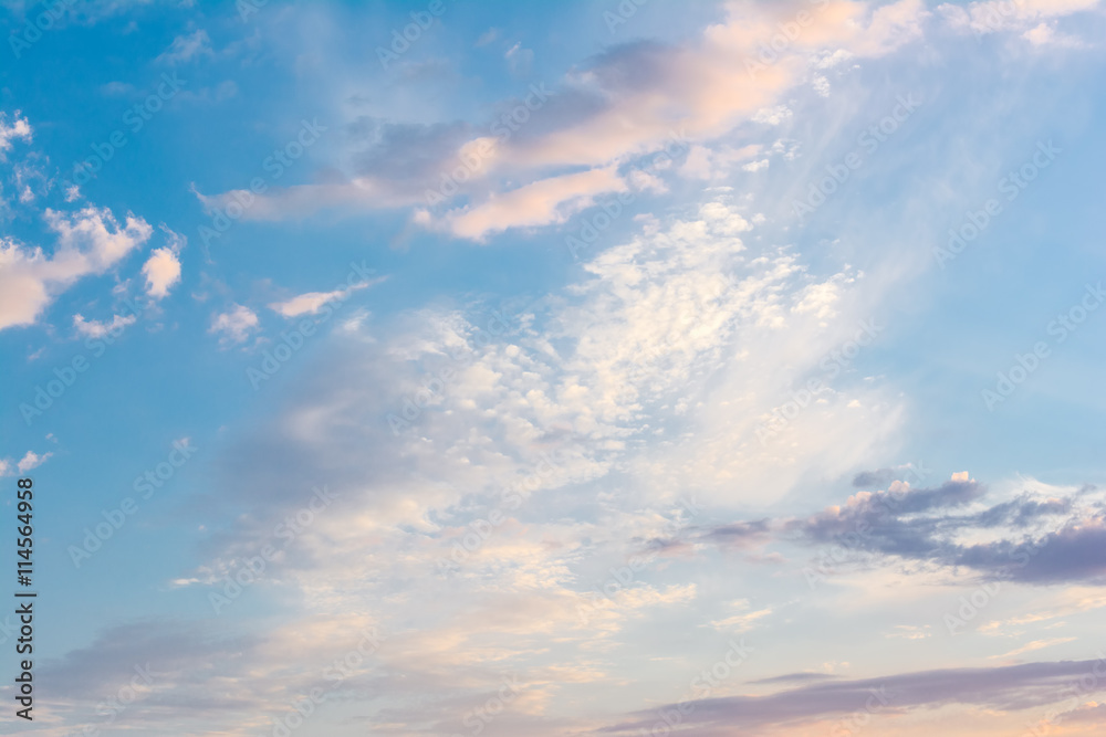 Obraz premium Sky. Blue sky. Evening sky.