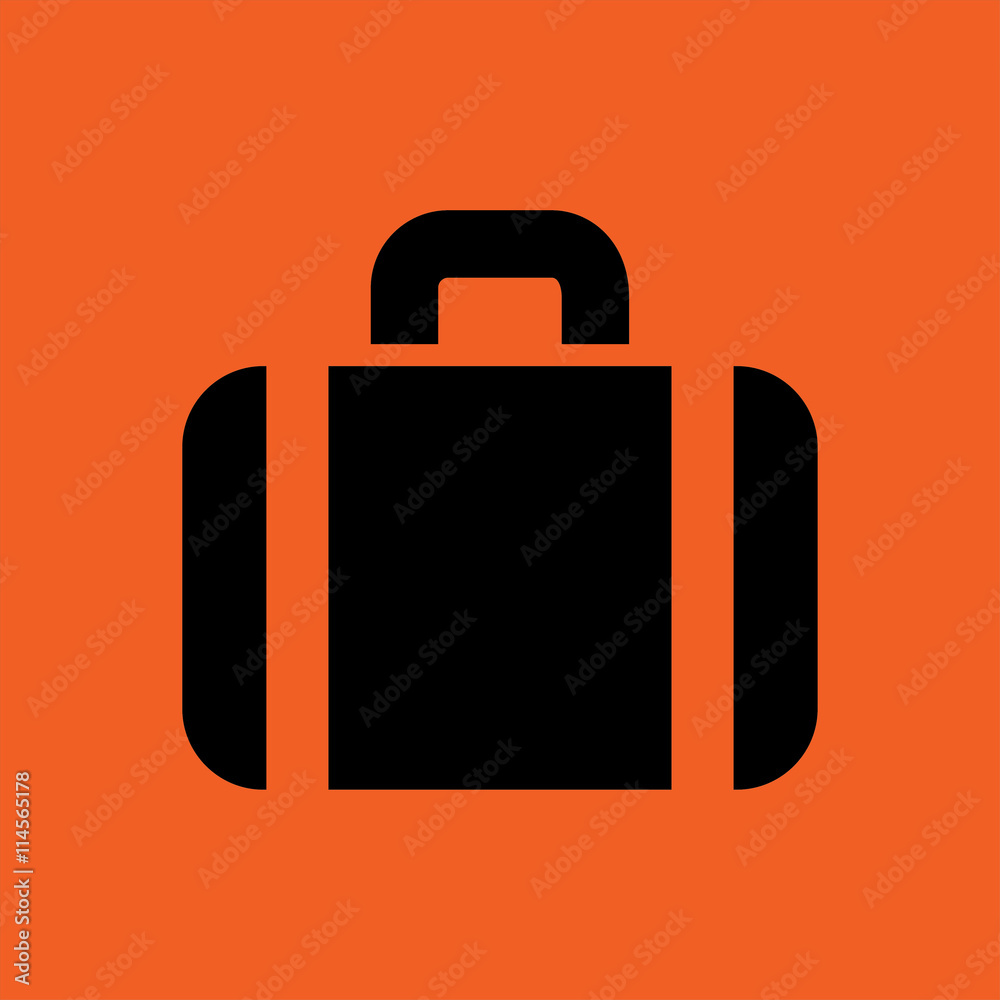 food dinning kitchen menu restaurant travel black icon simple on orange background food dinning kitchen menu restaurant travel black icon simple on orange background
