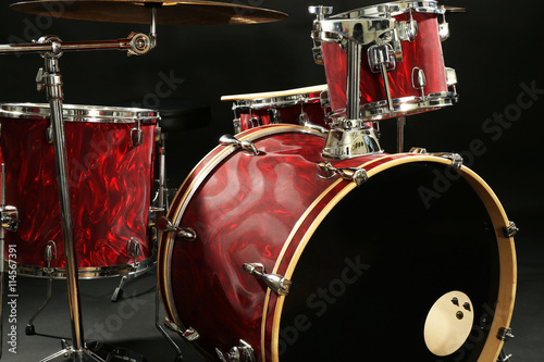 Drum set on a stage © Africa Studio