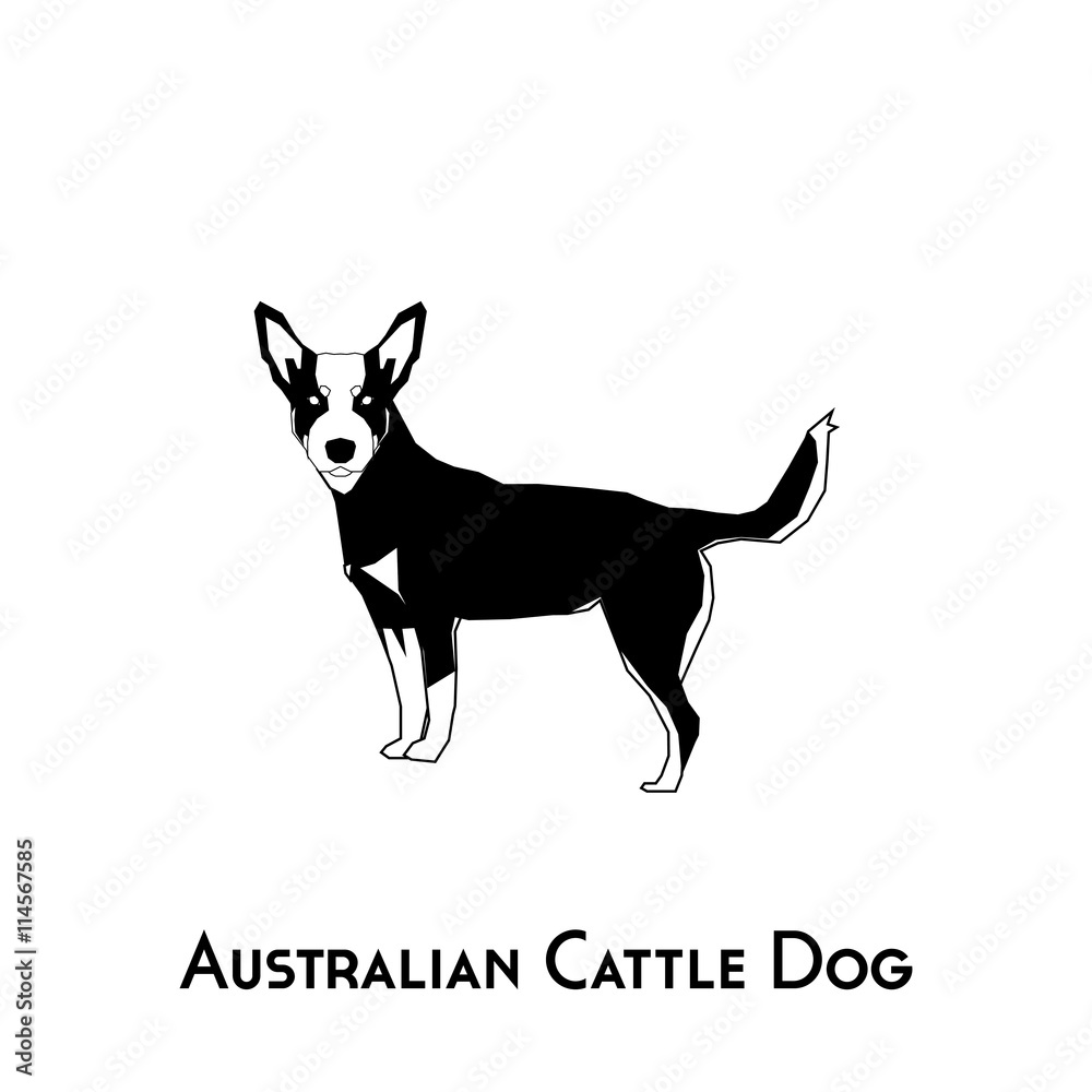Obraz premium Isolated dog silhouette