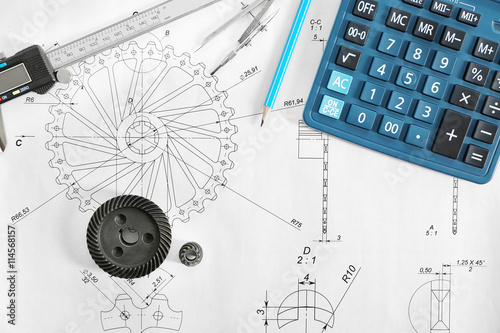 Engineering drawings of par...