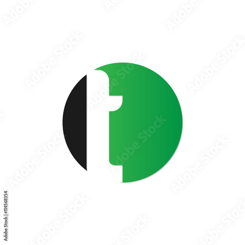 Free Download initial letter circle logo green - GFXLoad