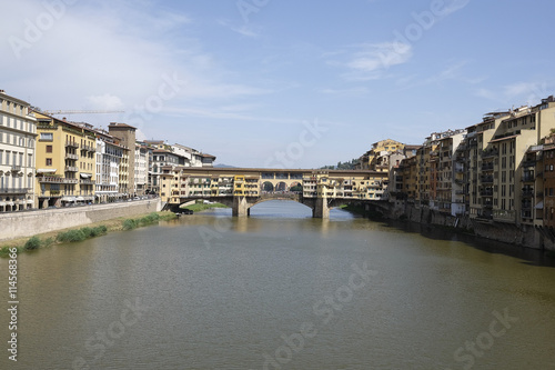 Florence, Italy, June, 25, 2016: bridge from Amo river in Florence, Italy