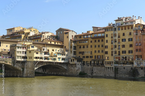 Florence  Italy  June  25  2016   bridge from Amo river in Florence  Italy
