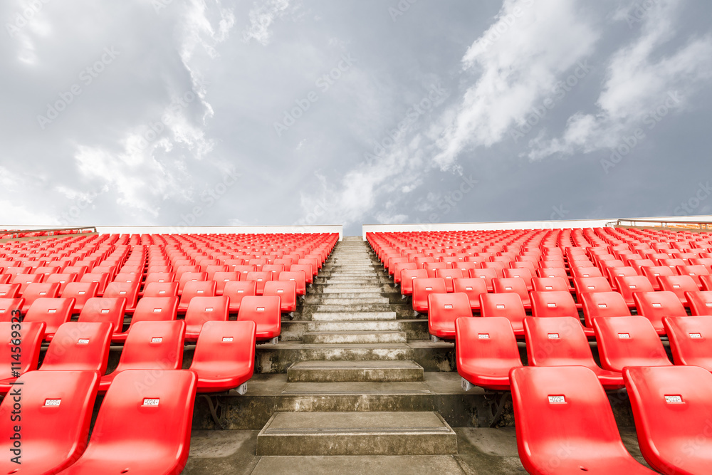 Naklejka premium Red seats in the stadium