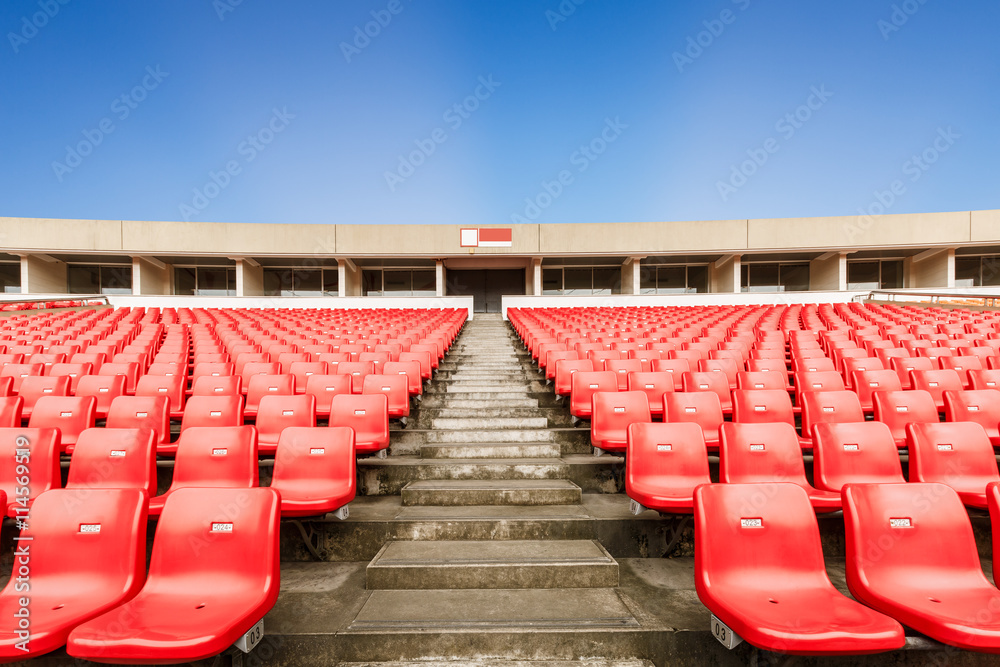 Naklejka premium Red seats in the stadium
