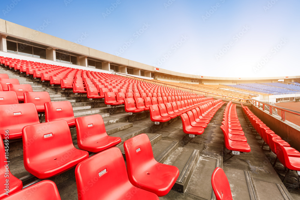 Naklejka premium Red seats in the stadium