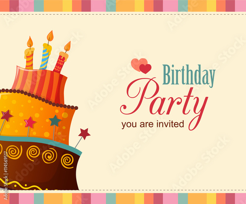 birthday card with cake