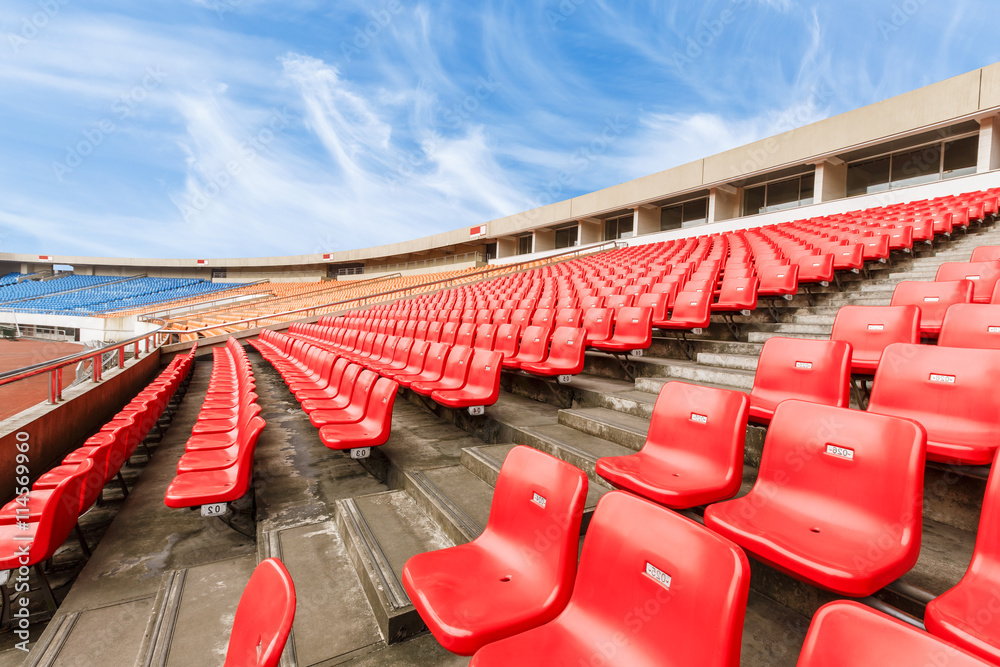 Fototapeta premium Red seats in the stadium