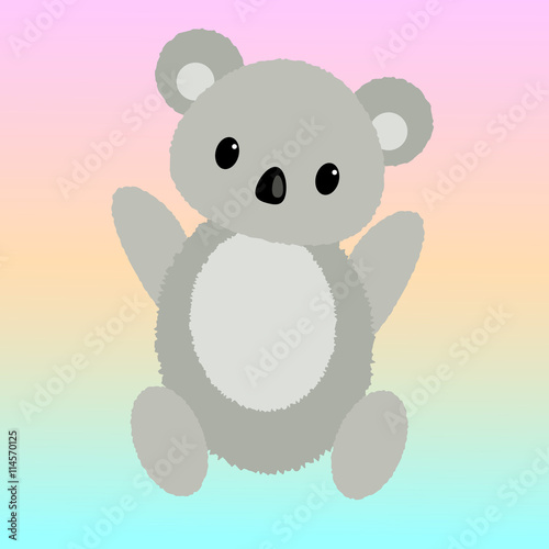 Illustration of the Cute sitting Koala Bear
